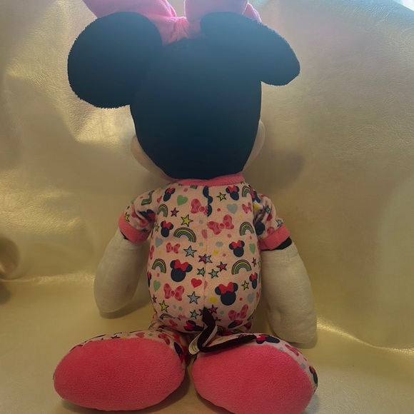 Disney Minnie Mouse Stuffed Animal Pink and Black Plush - Picture 5 of 8